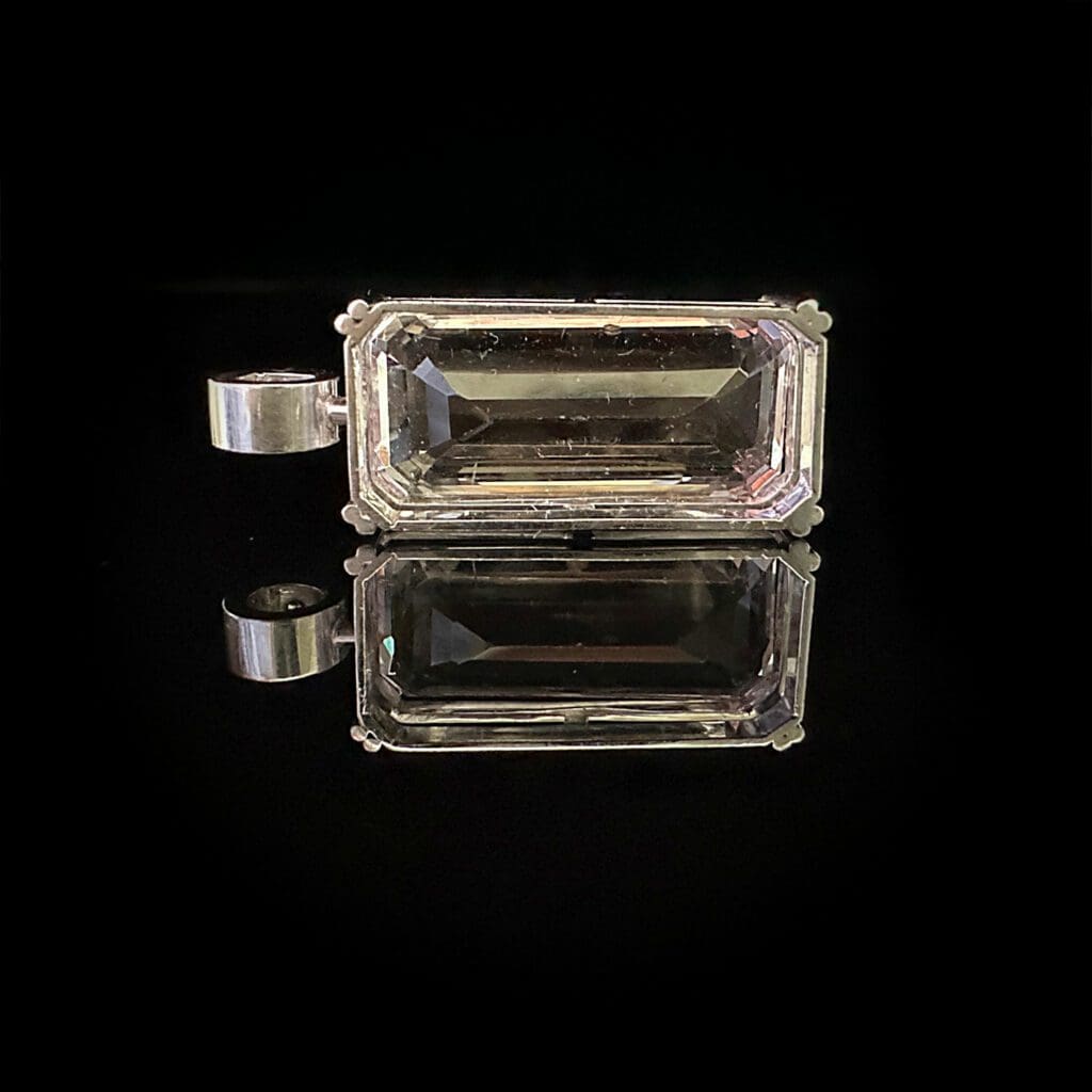 Kunzite pendant with diamond bale - Image 7