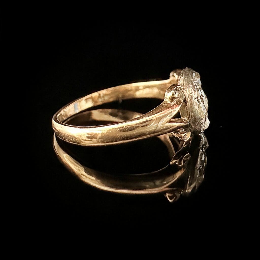 'Graceful George'-Antique Georgian diamond cluster ring - Image 4