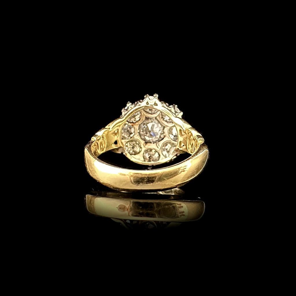 'Marian'-Magnificent antique diamond cluster ring - Image 5