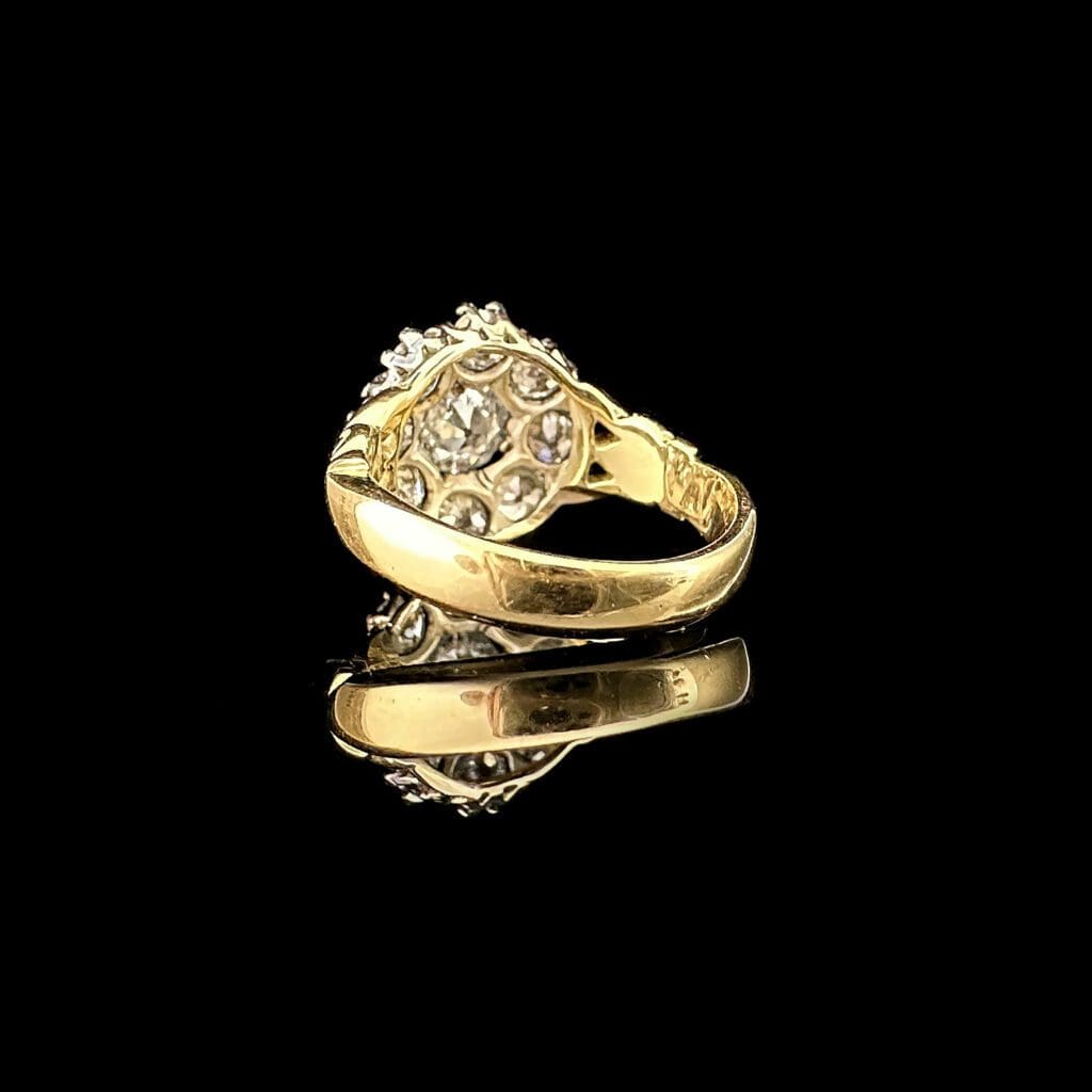 'Marian'-Magnificent antique diamond cluster ring - Image 6