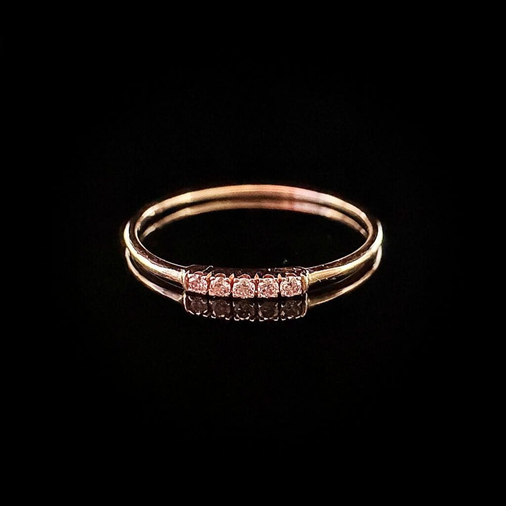 Five pink diamonds