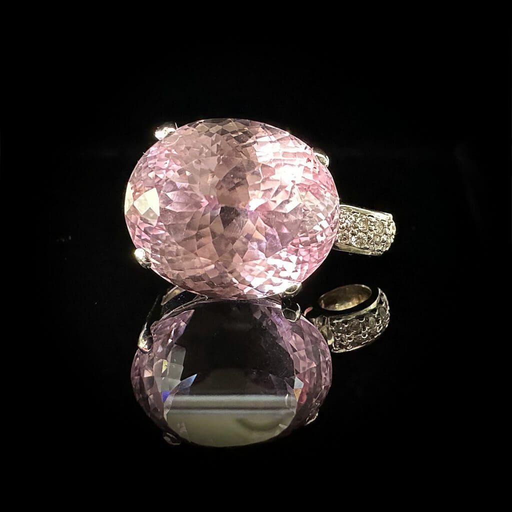 Kunzite/diamond/white gold - Image 6