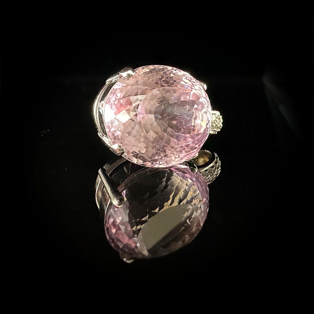 Kunzite/diamond/white gold - Image 3