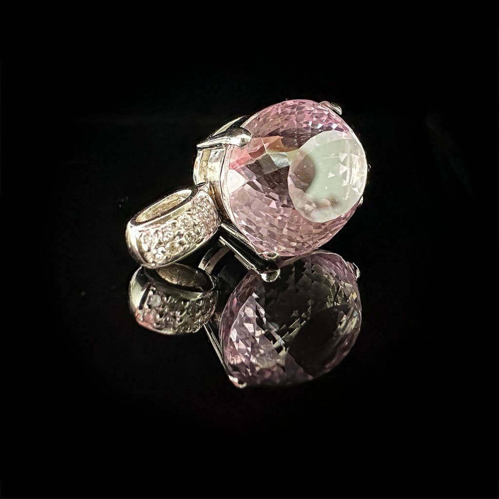 Kunzite/diamond/white gold - Image 4