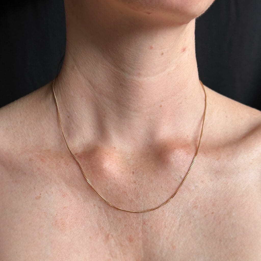 18 ct rose gold curb link chain - Image 3