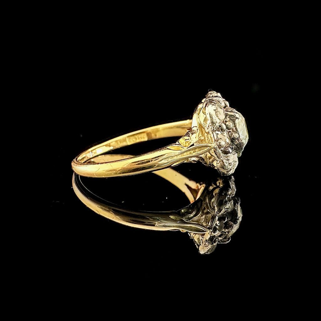 'Rosamunde'-Antique nine diamond cluster ring - Image 4