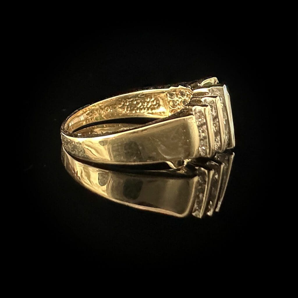 Emerald cut emerald ring - Image 4