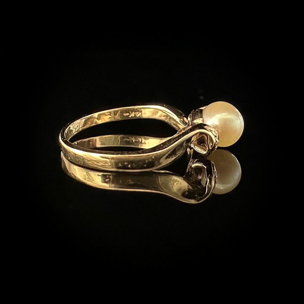 Pearl and diamond ring - Image 4