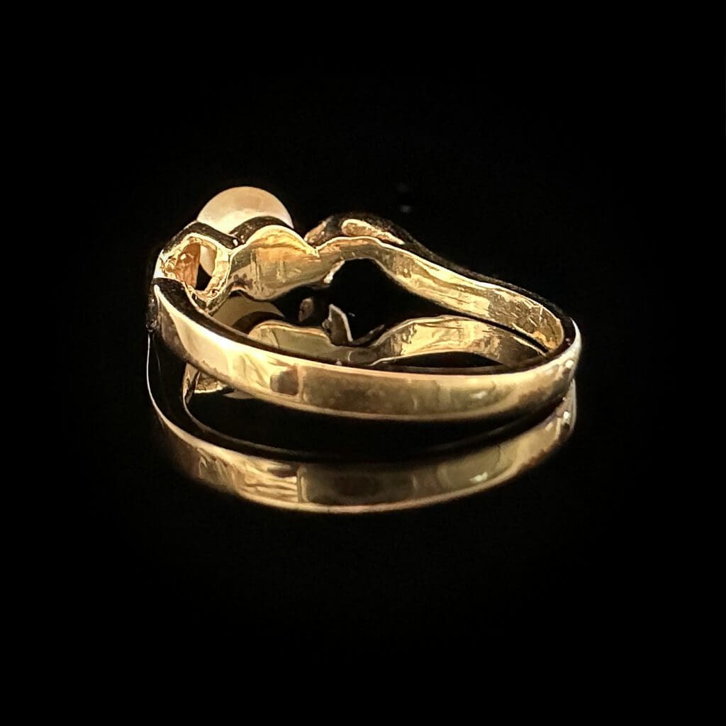 Pearl and diamond ring - Image 6