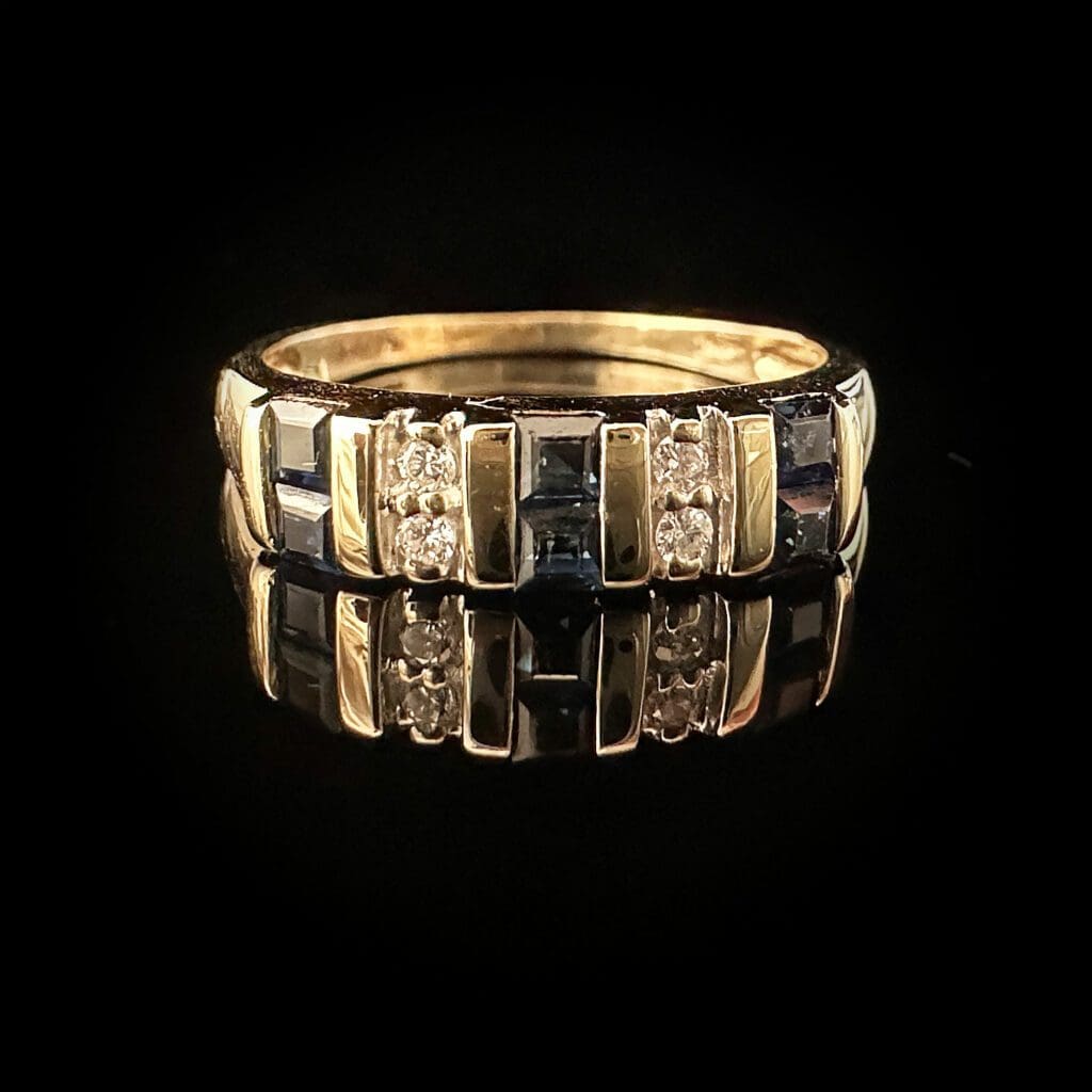 Sapphire and diamond ring