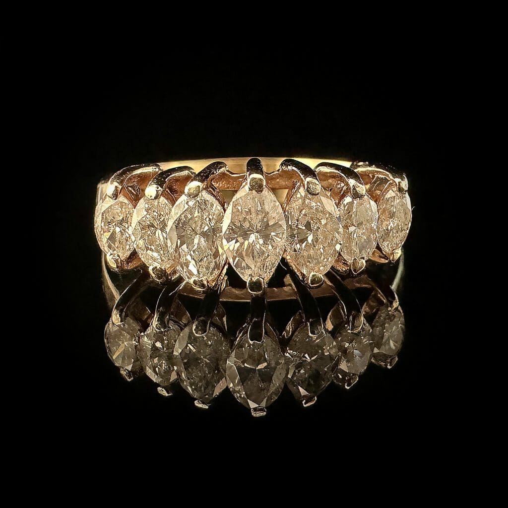 Seven marquise diamonds