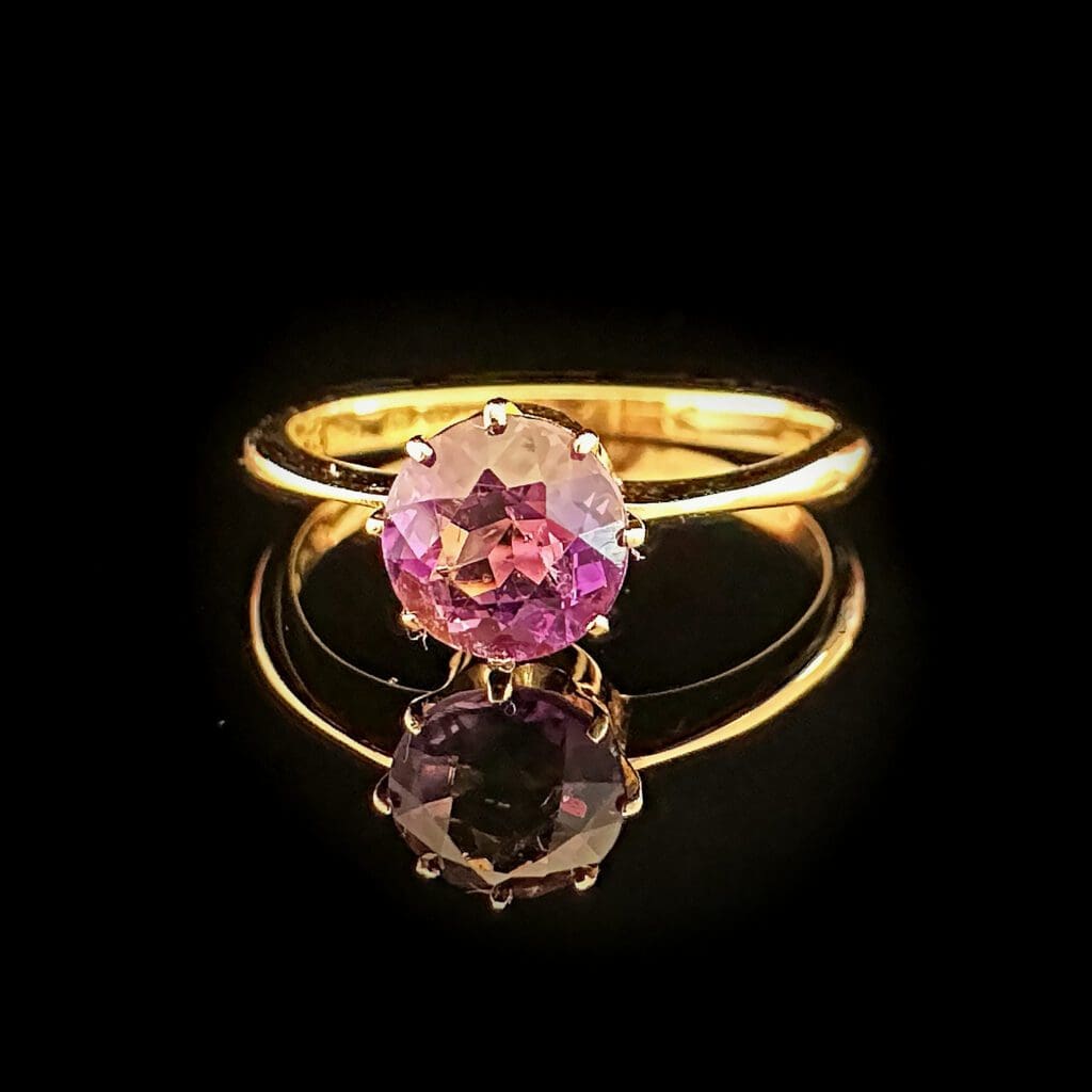 'Delia'-Delicate purple amethyst ring