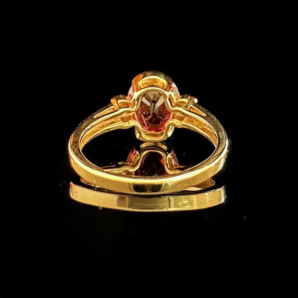 'Mabel'-Oval rubellite and diamond ring - Image 5