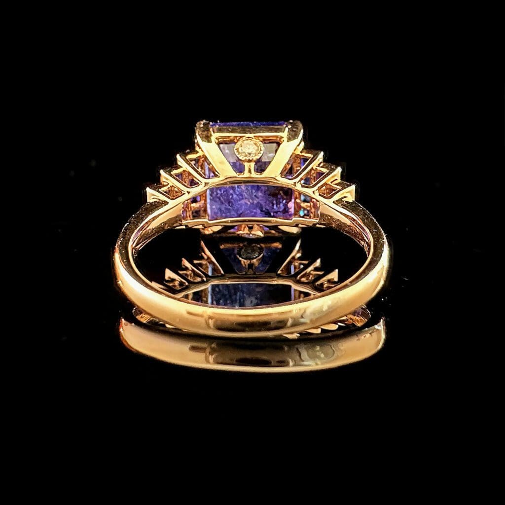 Rose gold deco tanzanite - Image 5