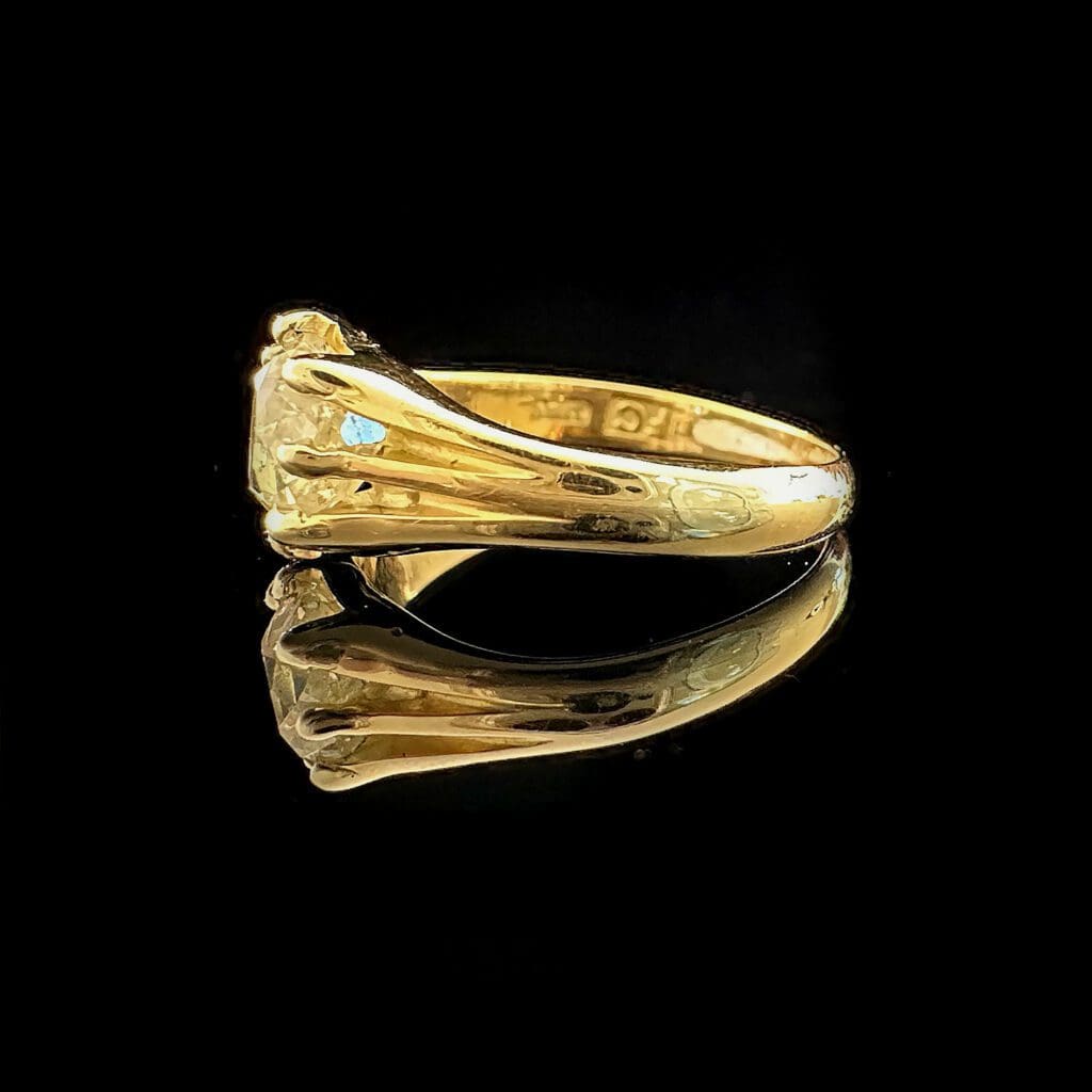 'Matilda'-Art Deco solitaire diamond yellow gold ring - Image 6