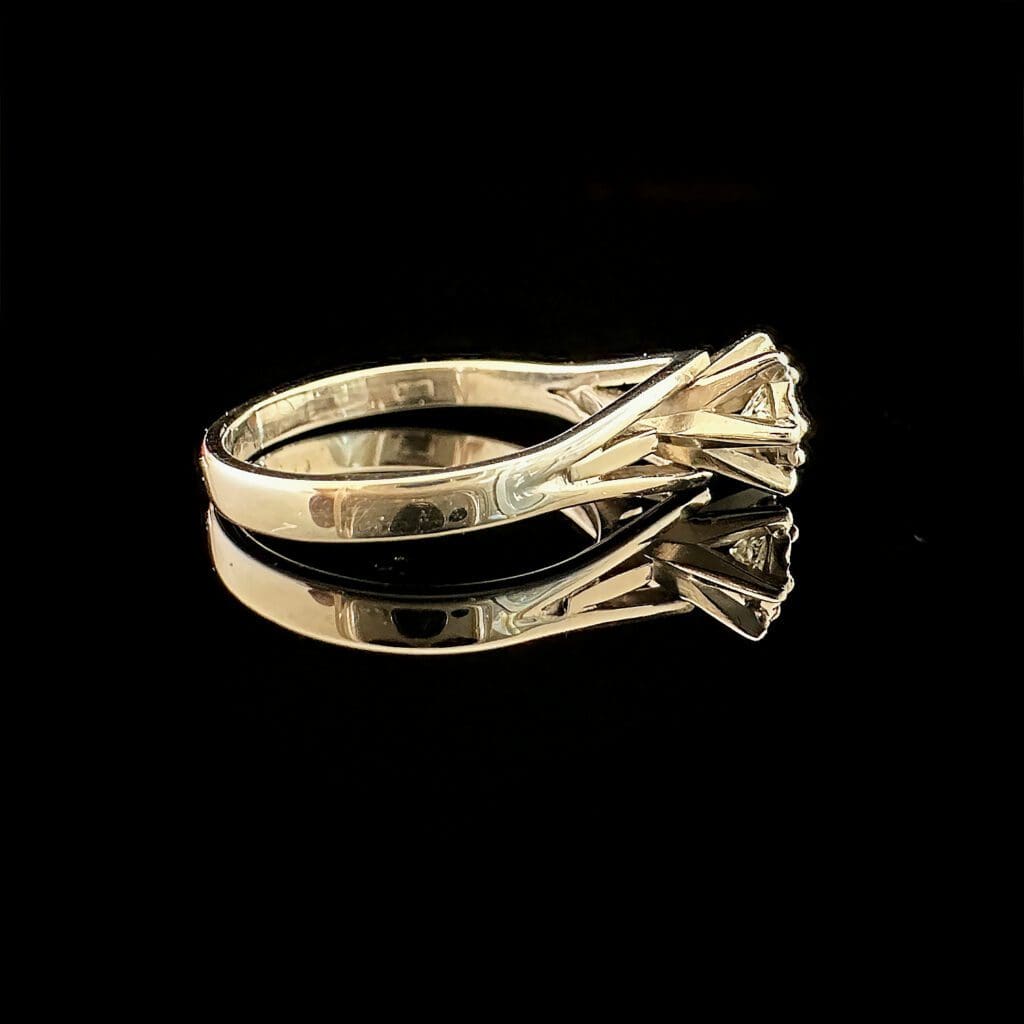 Old cut white gold diamond - Image 4