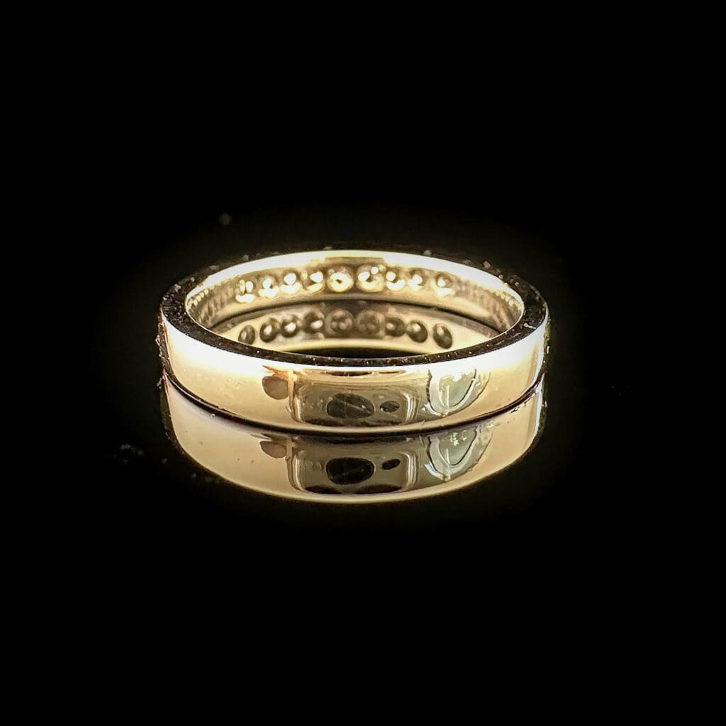 18K white gold ring with 9 diamonds - Image 5