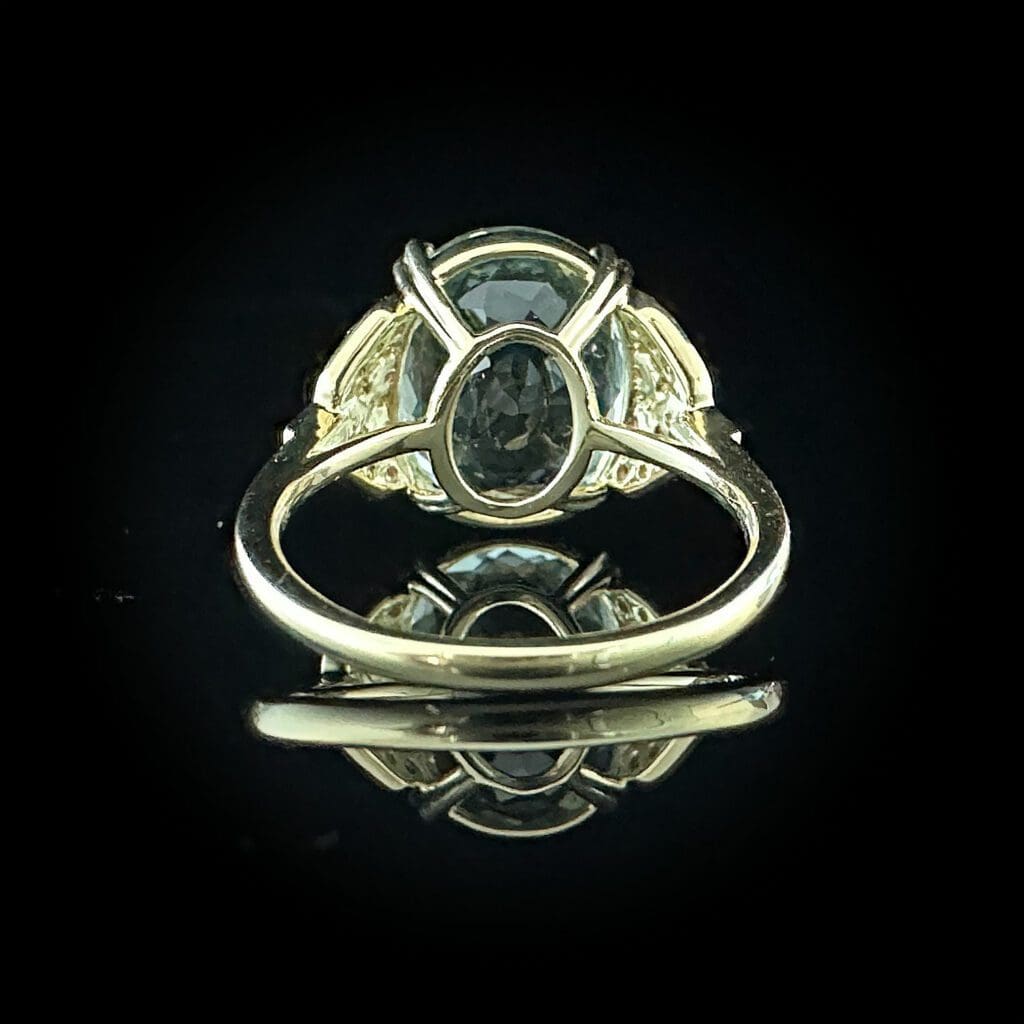 Aquamarine ruby diamond ring - Image 5