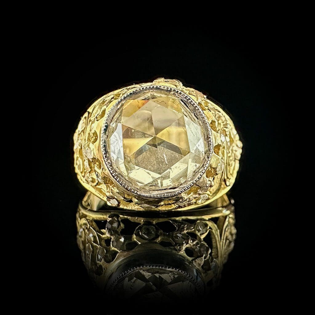 'Big Apple Diamond'-Antique 2ct rose cut diamond ring - Image 2