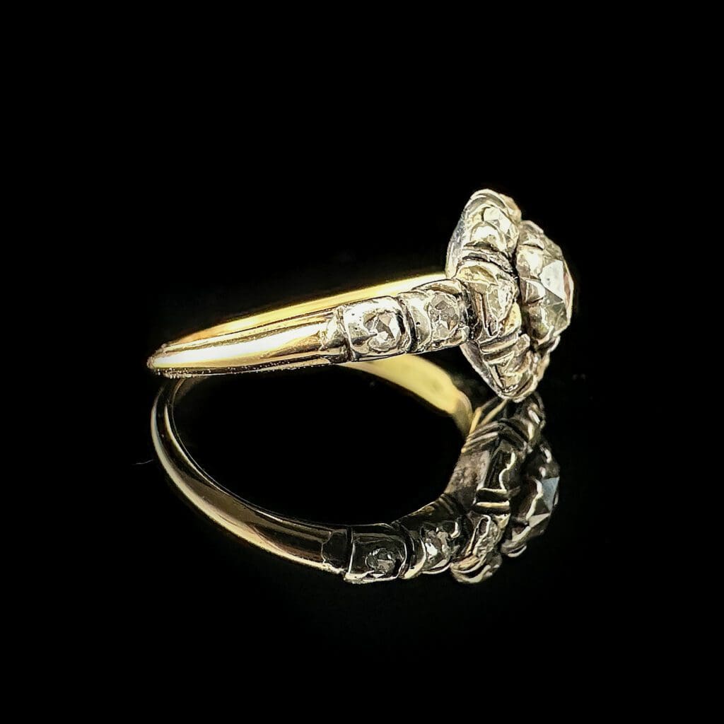 'Georgie Girl'-Round Antique Georgian diamond cluster ring - Image 4