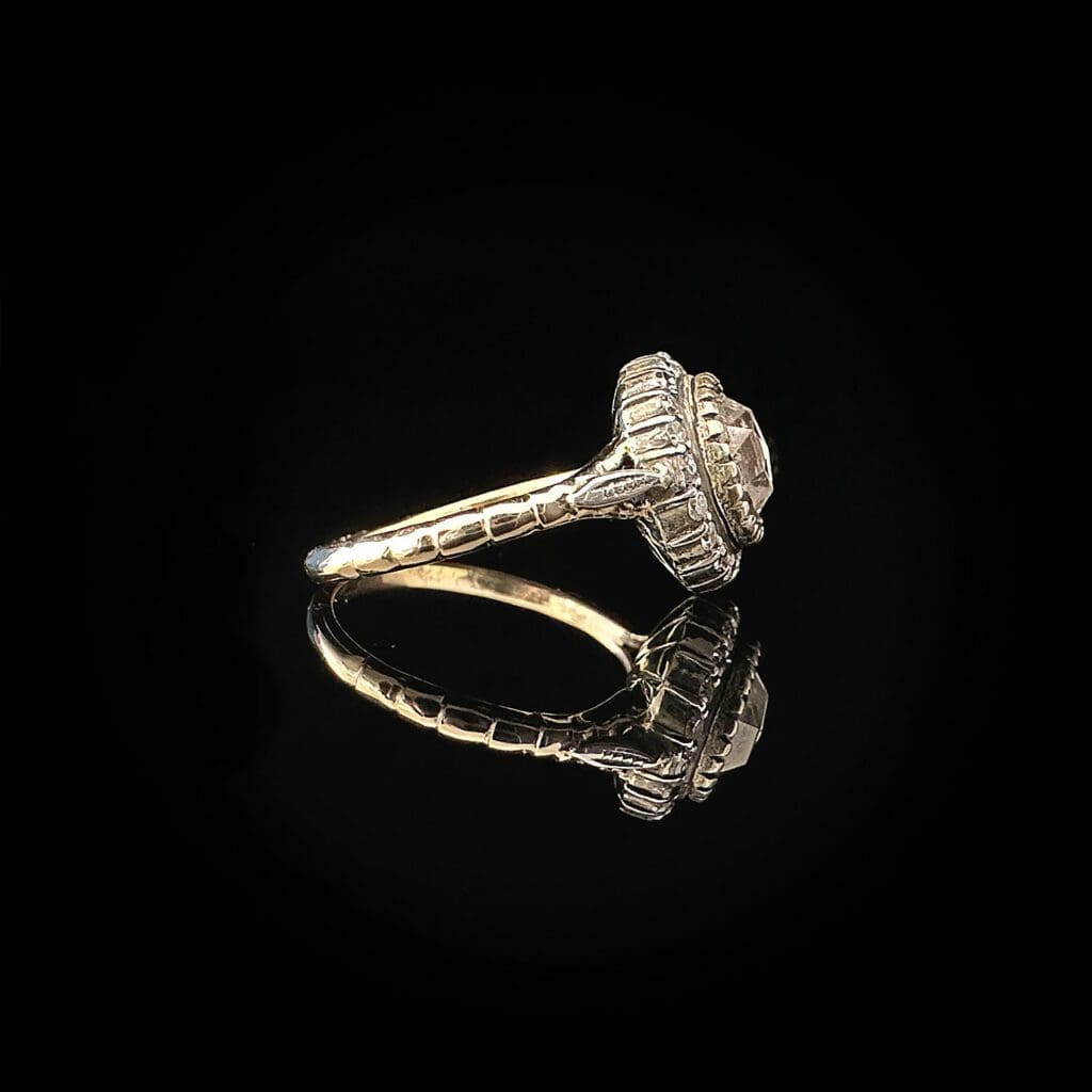 'Josephine'-Antique yellow gold and silver diamond cluster ring - Image 5