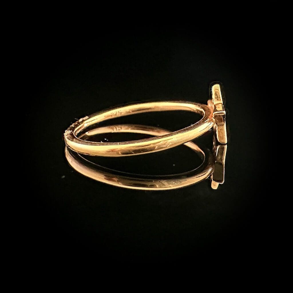 Rose gold diamond star ring - Image 4