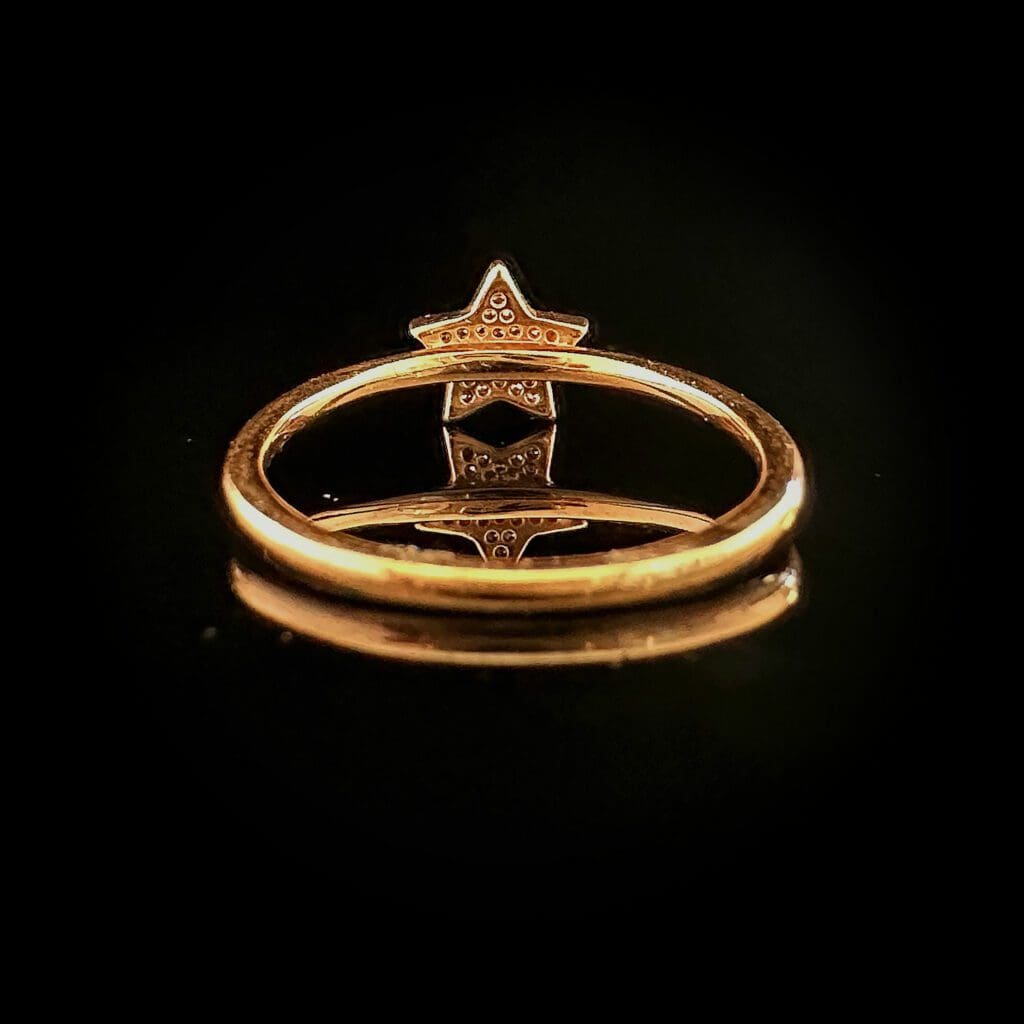 Rose gold diamond star ring - Image 5