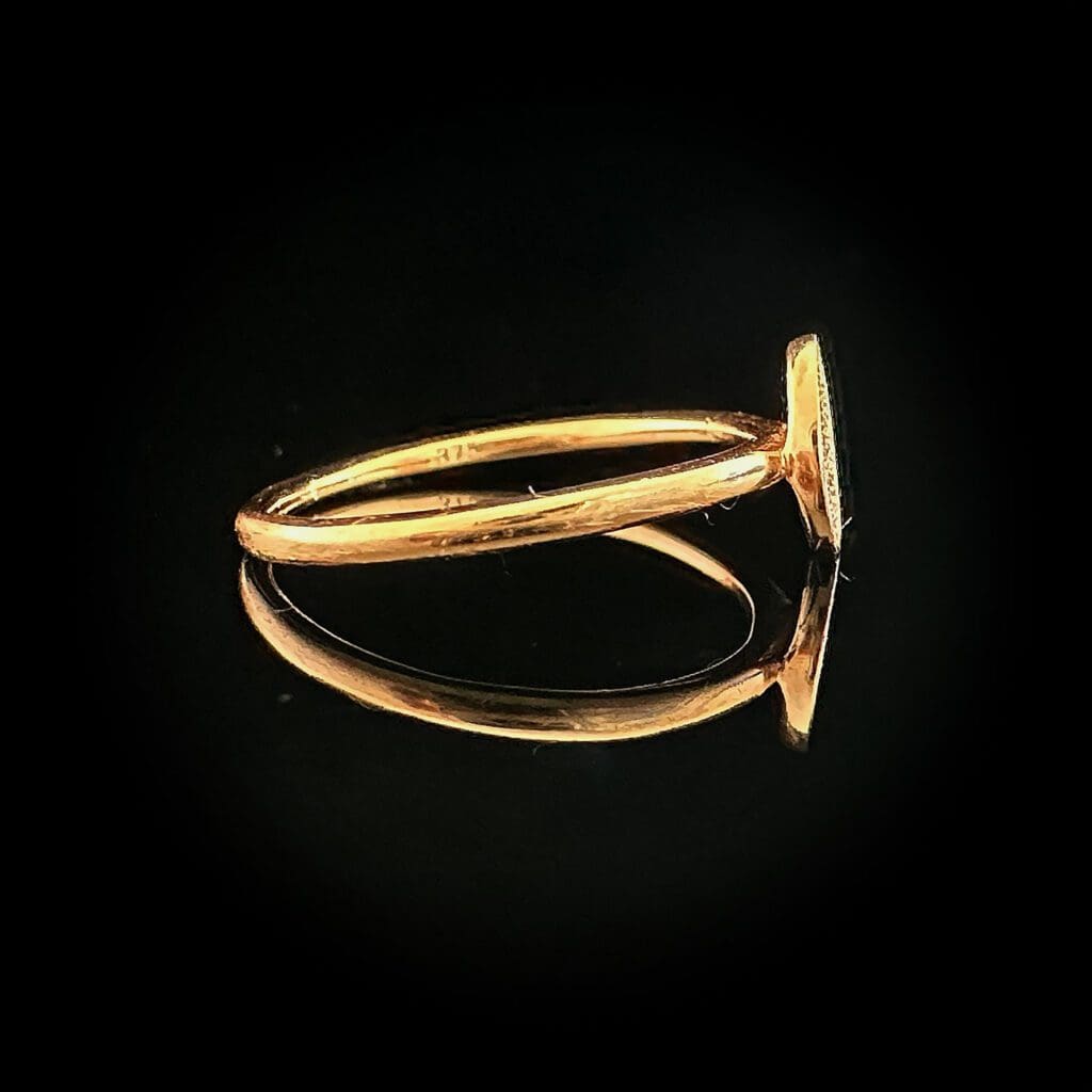 Rose gold diamond teardrop ring - Image 4