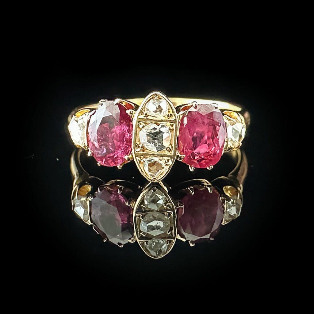 'Helena'-Antique Victorian ruby diamond ring