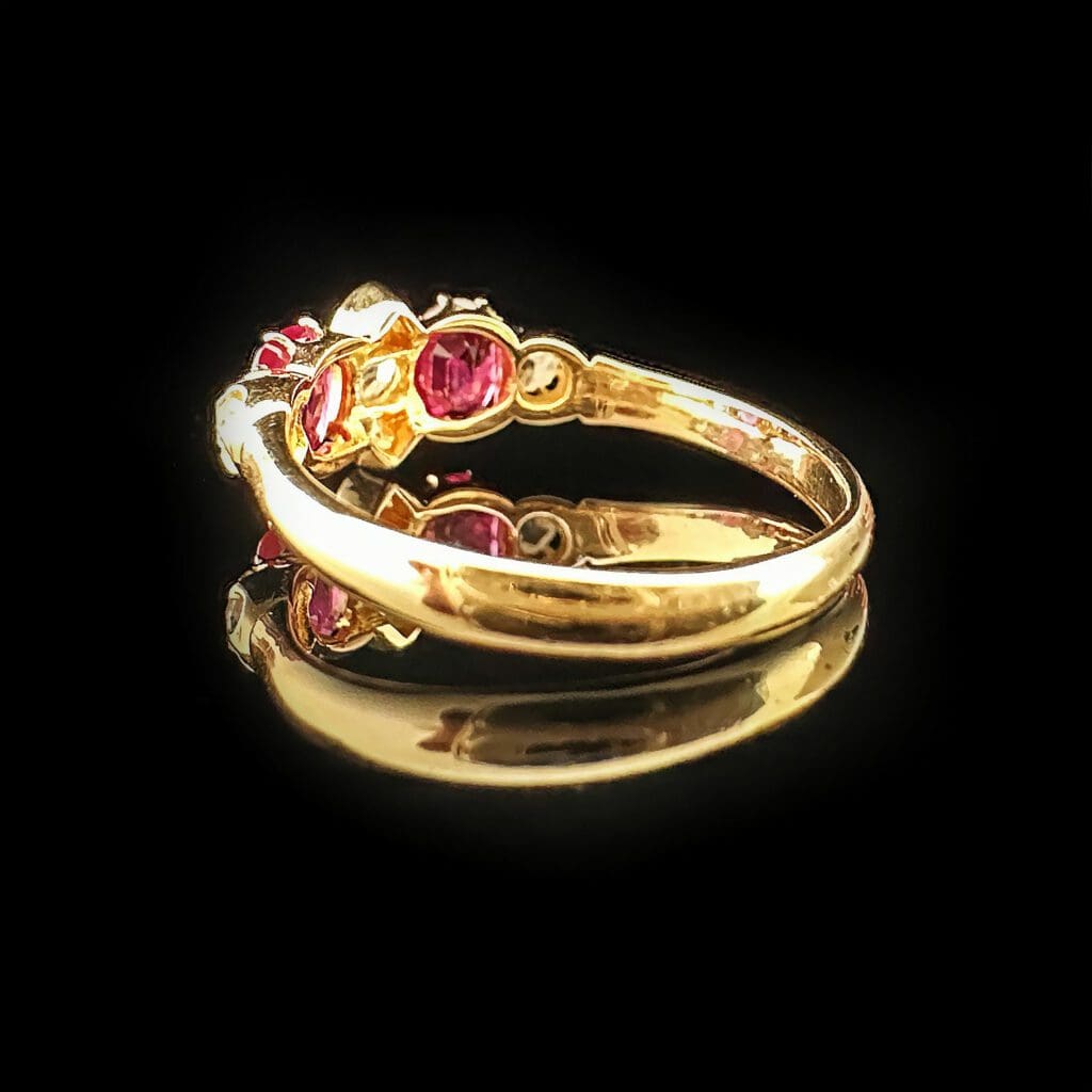 'Helena'-Antique Victorian ruby diamond ring - Image 6