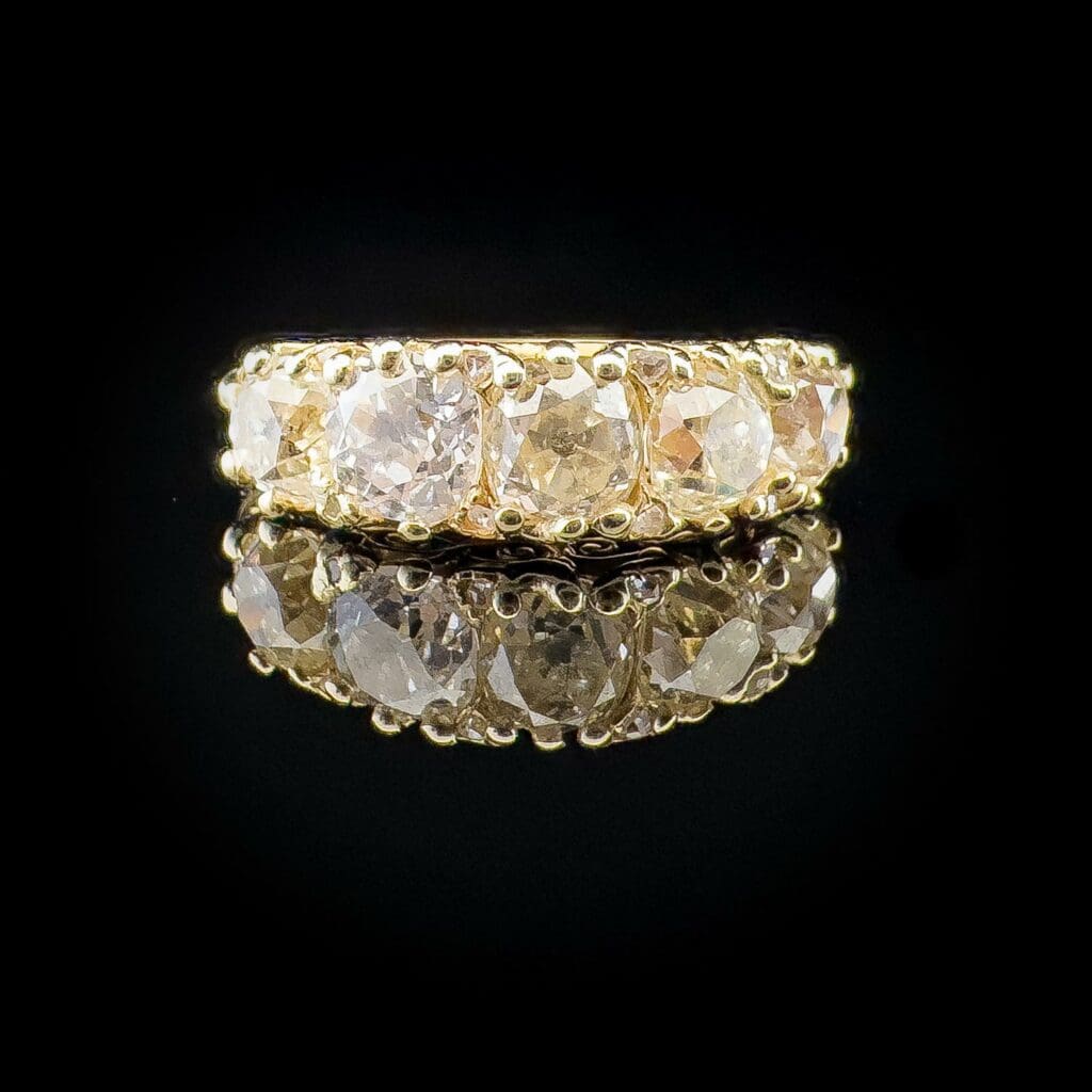 'Magnificent Five'-Antique five stone diamond ring