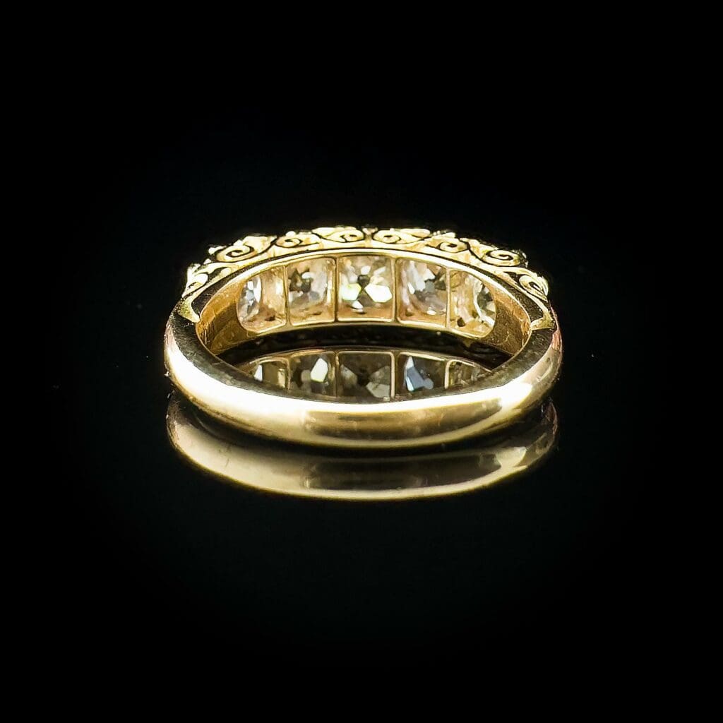 'Magnificent Five'-Antique five stone diamond ring - Image 5