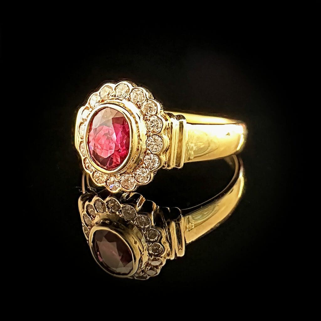 Ruby diamond ring - Image 6