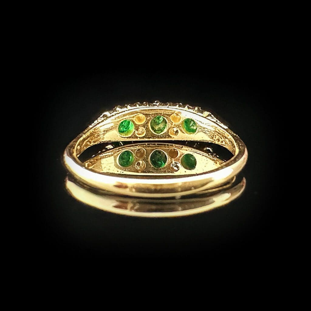 'Eunice'-Antique Edwardian emerald and diamond ring - Image 5