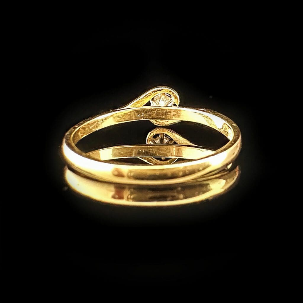 Vintage diamond wraparound gold ring - Image 5