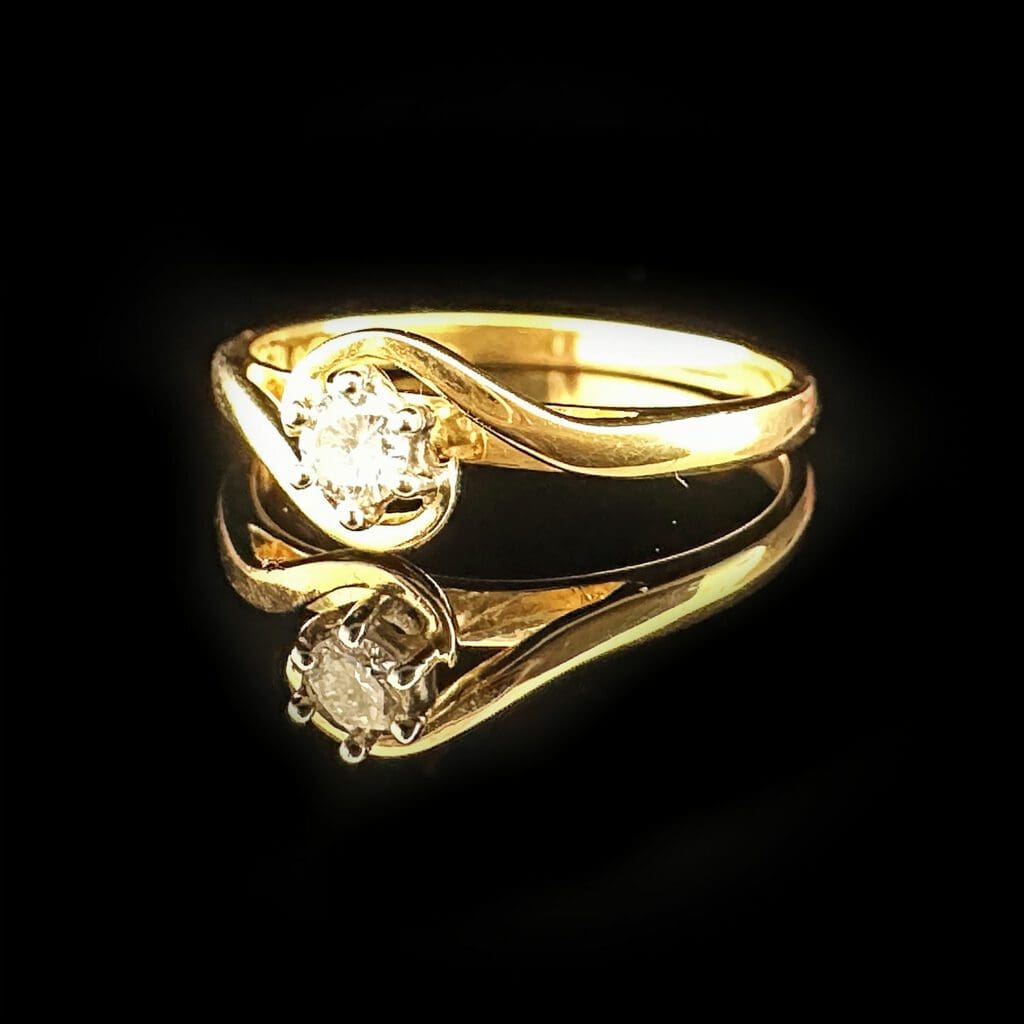 Vintage diamond wraparound gold ring - Image 7