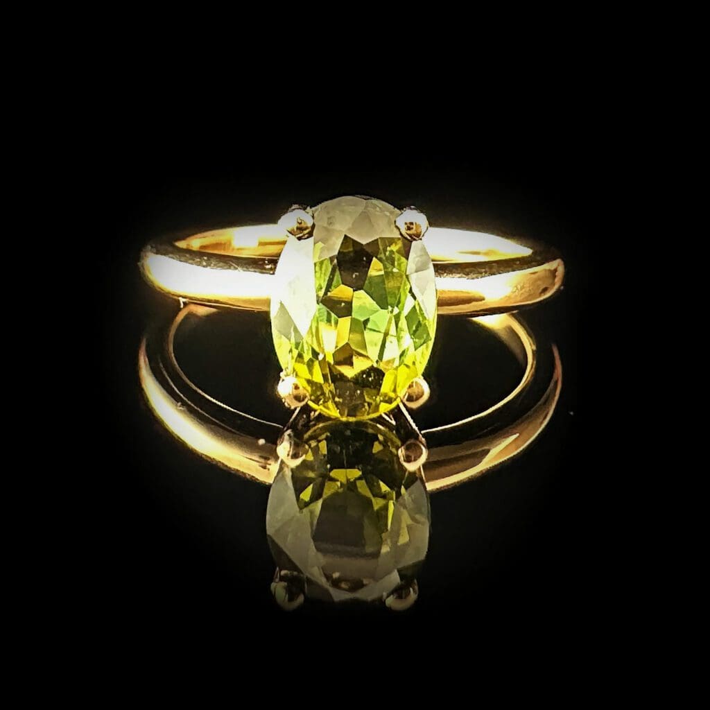 'Genevieve'-Oval green tourmaline ring - Image 7