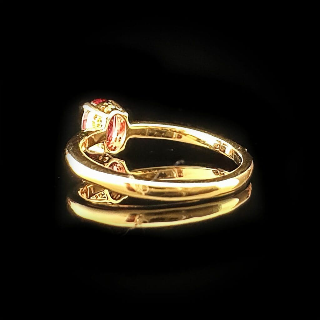 'Sibella'-Oval faceted rubellite ring - Image 6