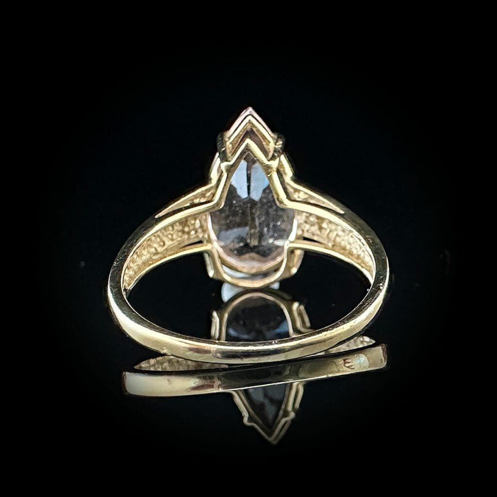 'Morgana'-Teardrop morganite sapphire ring - Image 5