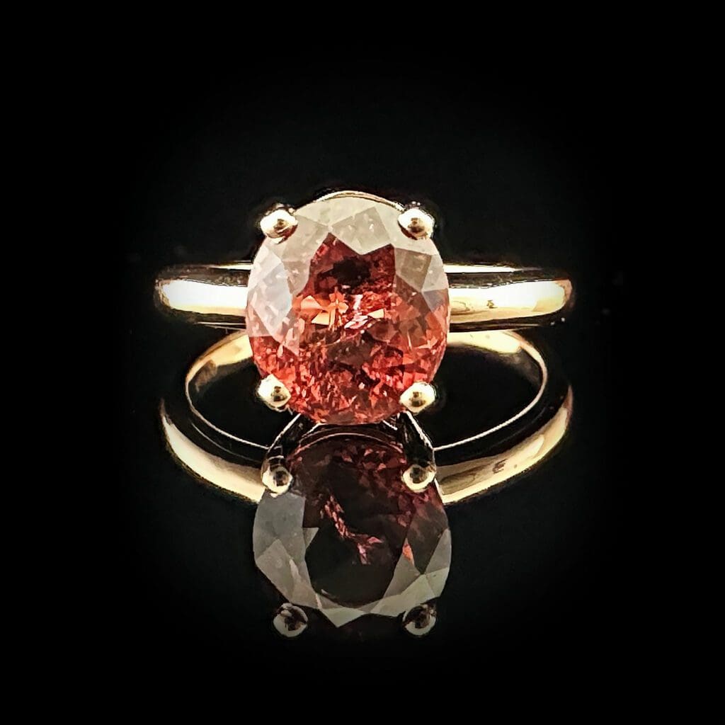 'Auguste'-Oval red-brown tourmaline ring - Image 8