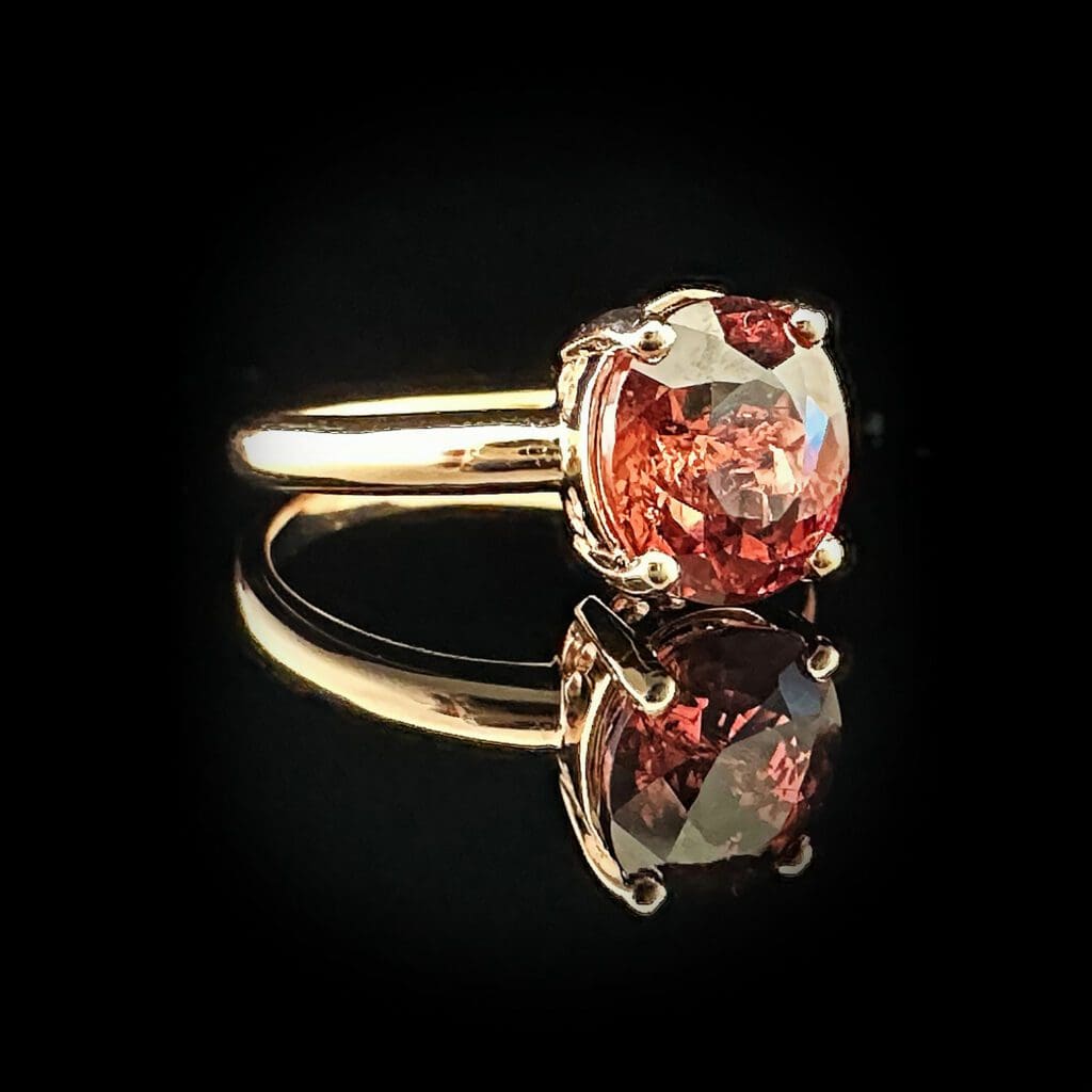 'Auguste'-Oval red-brown tourmaline ring - Image 3