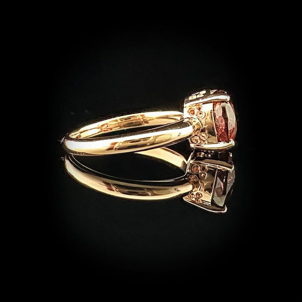 'Auguste'-Oval red-brown tourmaline ring - Image 4