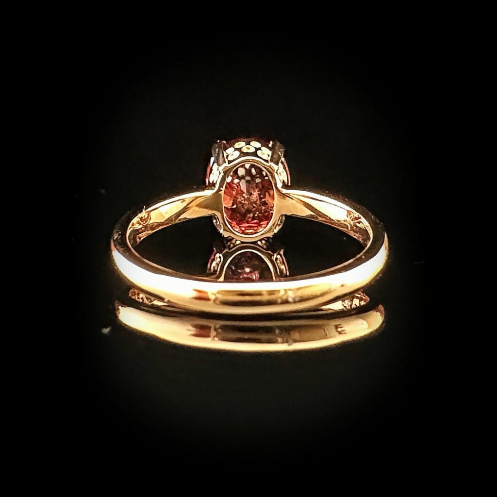 'Auguste'-Oval red-brown tourmaline ring - Image 5