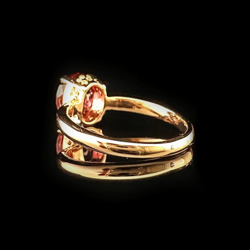 'Auguste'-Oval red-brown tourmaline ring - Image 6