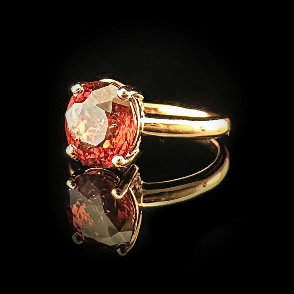 'Auguste'-Oval red-brown tourmaline ring - Image 7