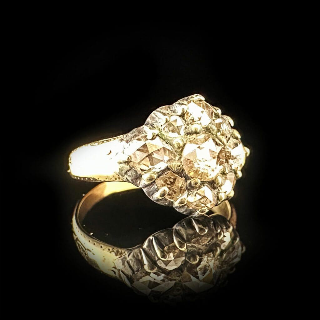 Georgian mystery diamond cluster ring - Image 3