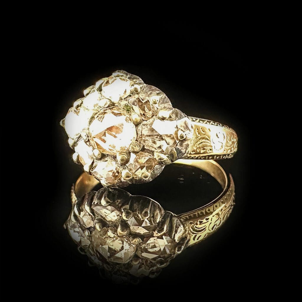 Georgian mystery diamond cluster ring - Image 7