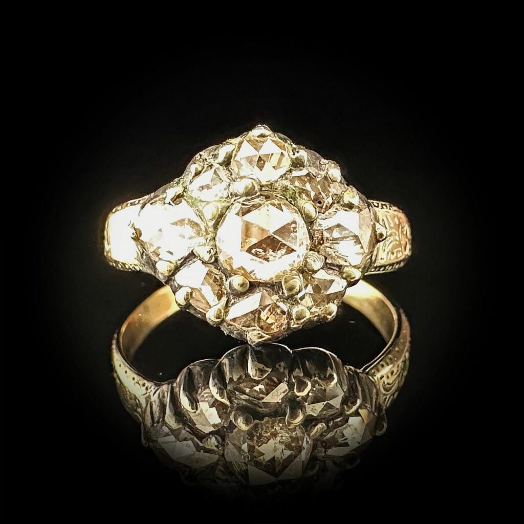 Georgian mystery diamond cluster ring - Image 8