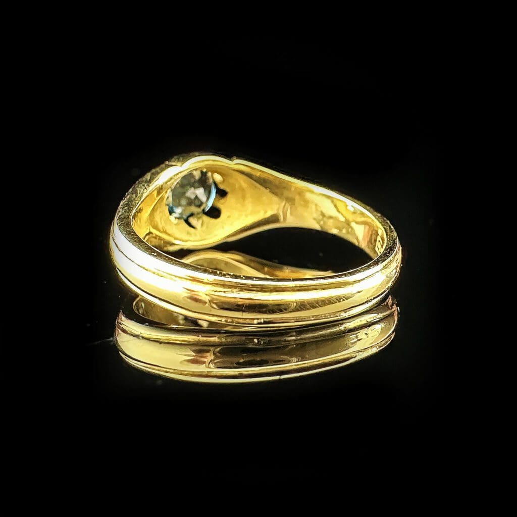 'Jetta'-Antique 18K yellow gold Australian sapphire signet ring - Image 7