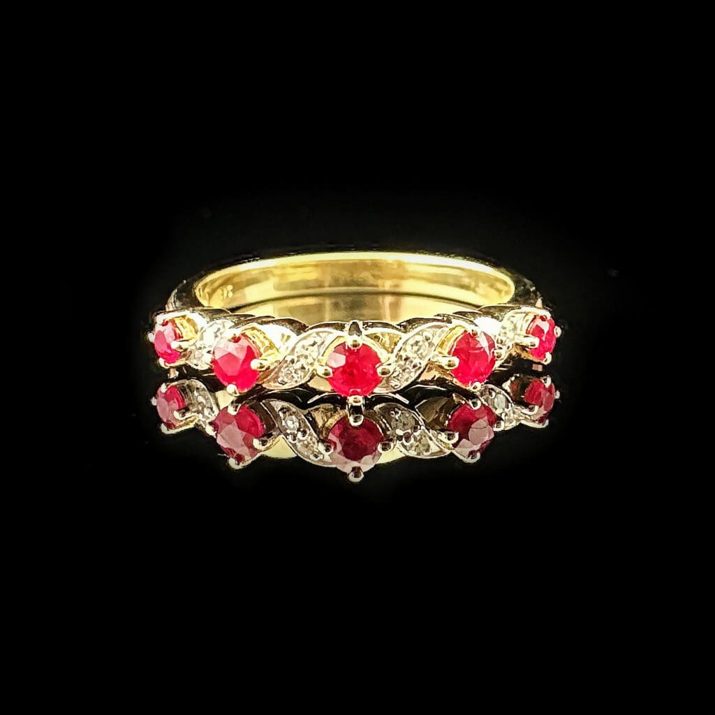 Ruby diamond band - Image 3